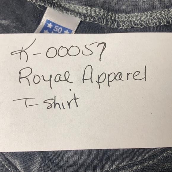 50/50 Royal Apparel Black T-Shirt Size M - Picture 8 of 8